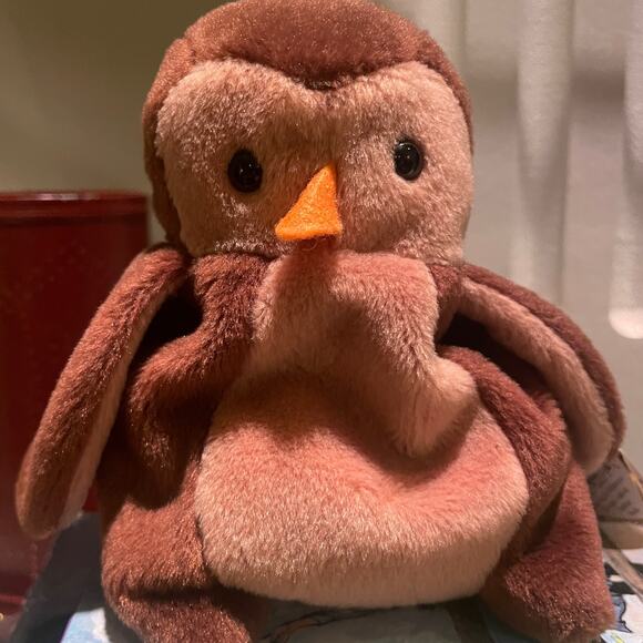 Rare TY Beanie Hoot with PVC Pellets - Owl Lovers - Picture 2 of 5